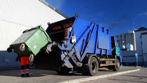 Rubbish removal truck in South West London