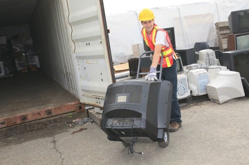 Professional waste removal service in action